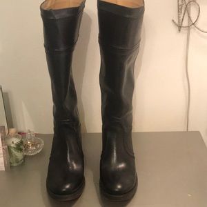 Frye black leather boots